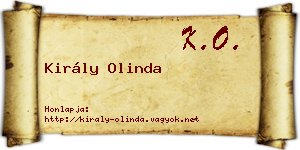 Király Olinda névjegykártya